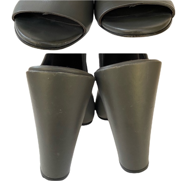 VINCE Brigham Boots in Gray Peep Toe Leather Size 9M - Picture 14 of 14